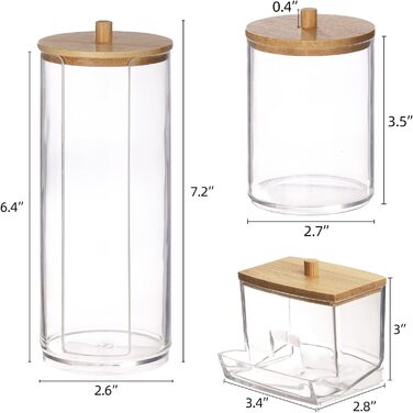 Набір для зняття макіяжу Tecbeauty Wattepad: диски, органайзер, дозатор, бамбуковий ковпачок