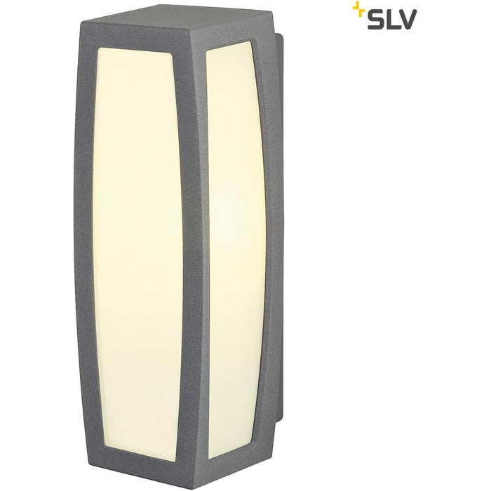 SLV Wall Lamp MERIDIAN BOX with Motion Sensor | for effective outdoor lighting of walls and entrance areas | LED Spotlight, Wall Light, Outdoor Light, Garden Light, Path Light | E27, 25W max
