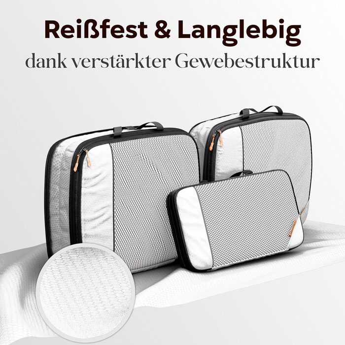 Набір кубиків для пакування з компресією для валізи та рюкзака, 3 шт, Alpine Slate (сірий)