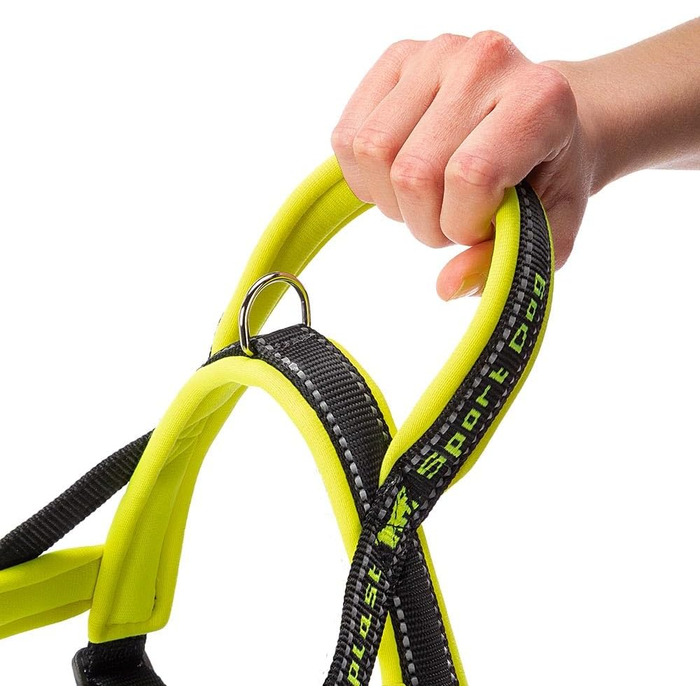 Нашийник для собак Ferplast Sport Dog, жовтий, середній, з м'якою підкладкою та світловідбиваючими швами (58 см/69-86 см)