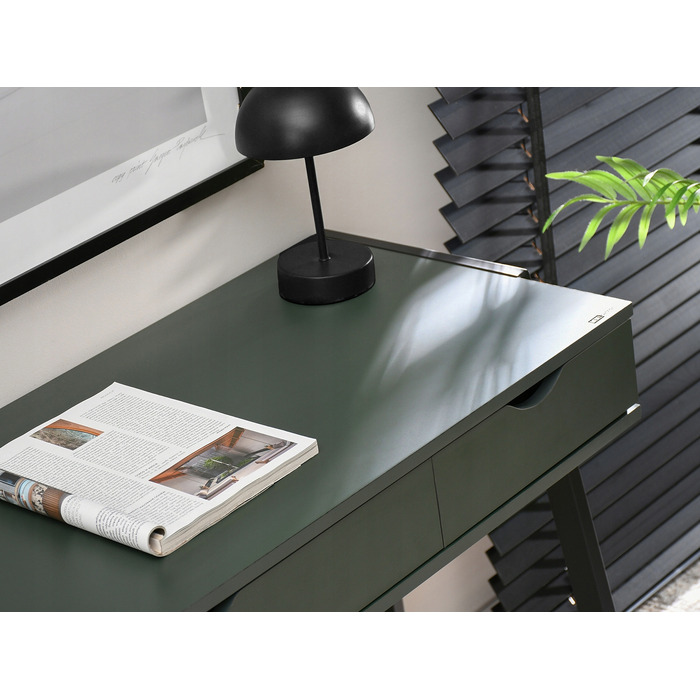 Прямокутний письмовий стіл Mebel-Partner 100 x 45 x 75 см, чорний з зеленим