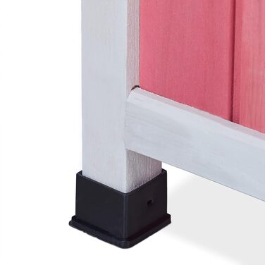 Кіт-будинок Relaxdays з тканини, червоно-білий, 71.5 x 62.5 x 44 см, 2 входи, складаний