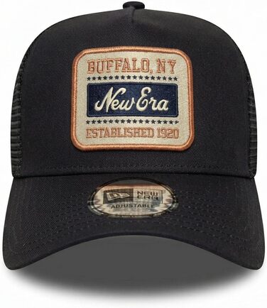 Кепка New Era A-Frame Trucker Olive/White - регульована бейсболка з нашивкою