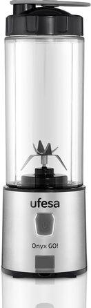 Блендер Ufesa White Gold, 1500 Вт, 1,5 л скляний глечик, регулятор швидкості з LED-підсвічуванням, подрібнювач льоду, 6 знімних лез з нержавіючої сталі, 2 швидкості + TURBO