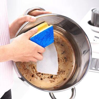 Vileda Glitzi Plus Pot Scrubber, Kitchen Sponge, Antibacterial Sponge, Highly Absorbent, Pack of 24