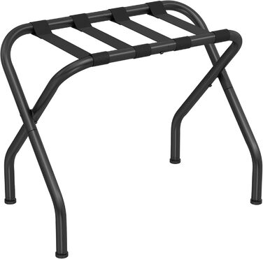 SONGMICS Luggage Rack for Guest Rooms, Suitcase Stand, Folding Steel Frame, for Hotel, Bedroom, Up to 50 kg, 27.2 x 15 x 20.5 inches, Black URLR001B01V1