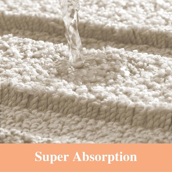 Килимок для ванної кімнати Wyewye з мікрофібри, супер поглинаючий, шампань, 40 x 60 см