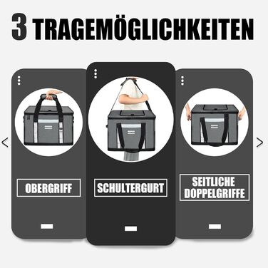 Сумка-холодильник INSMEER 48L: велика, містка, для пікніків, кемпінгу та пляжу (темно-сірий)