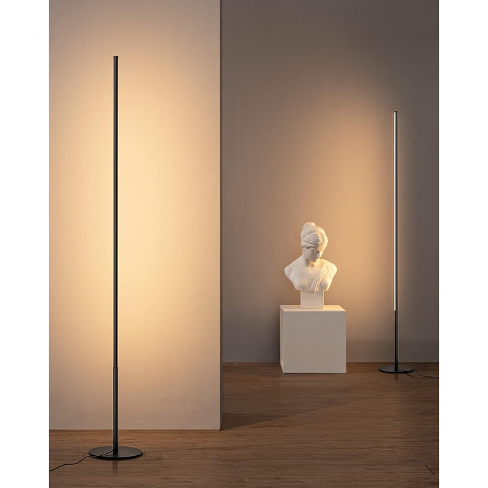 LED торшер EDISHINE для вітальні, спальні та офісу: диммування, тепле світло 3000K, 1100 люмен, 147 см