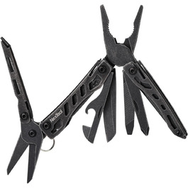 NexTool Mini Flagship Multitool, Mini Multitool 10 IN 1 Multitool with Mini Pocket Knife, Bottle Opener, Scissors, Pliers, Screwdriver, Multifunction Tool for Camping Accessories - (Black)
