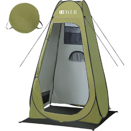 Camping Privacy Tent with Shower - Pop Up Changing Room & Toilet Shelter - UV 50+ Protection - Portable Outdoor WC Tent for Camping & Beach - Includes Carry Bag