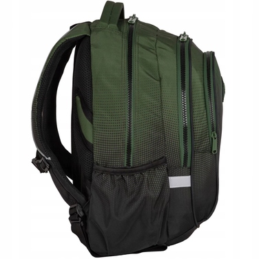 Багатовідсінковий шкільний рюкзак CoolPack, чорний з зеленим, 29 л