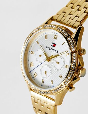 Жіночий кварцовий годинник Tommy Hilfiger з багатофункціональним циферблатом та сталевим браслетом (золотий/сріблястий)