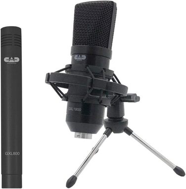 CAD Audio XLA1800SP - Конденсаторний мікрофон з великою мембраною для студії та професійних записів, срібний