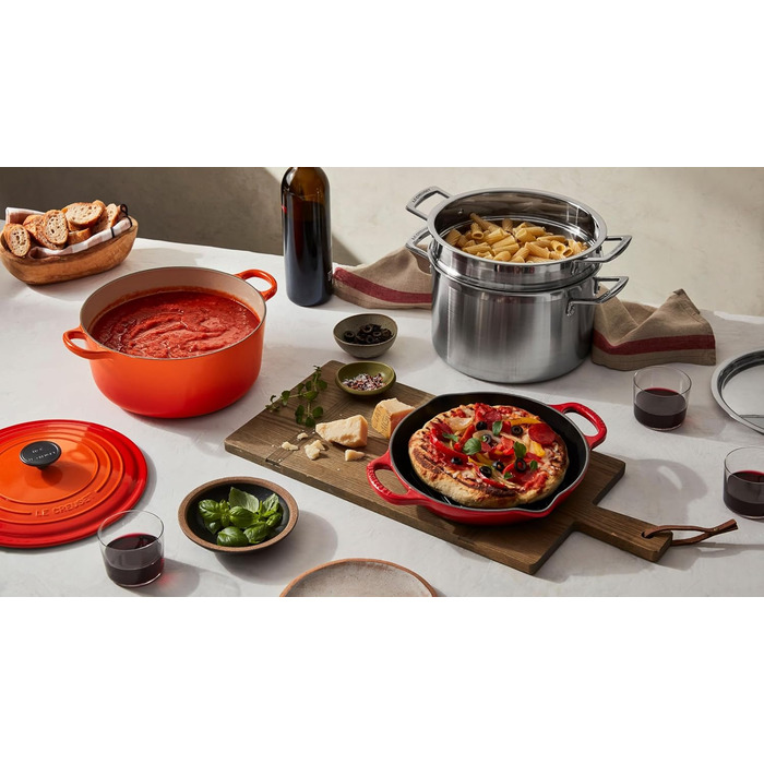 Чавунна гриль-сковорода Le Creuset Signature, квадратна, 26 см, для всіх типів плит, індукційна, 2,86 кг, колір Марсель