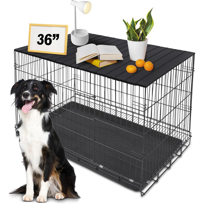 Насадка для переноски для собак 91.4 см, алюмінієва, складна, декоративна, для зберігання, переноска, столик (тільки насадка), для переносок 36'