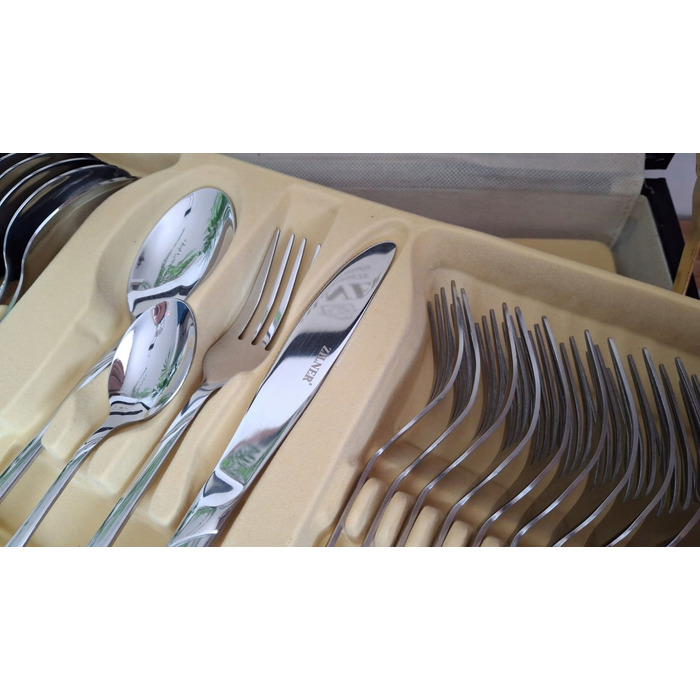 Набір столових приборів Zilner у кейсі, 72 предмети
