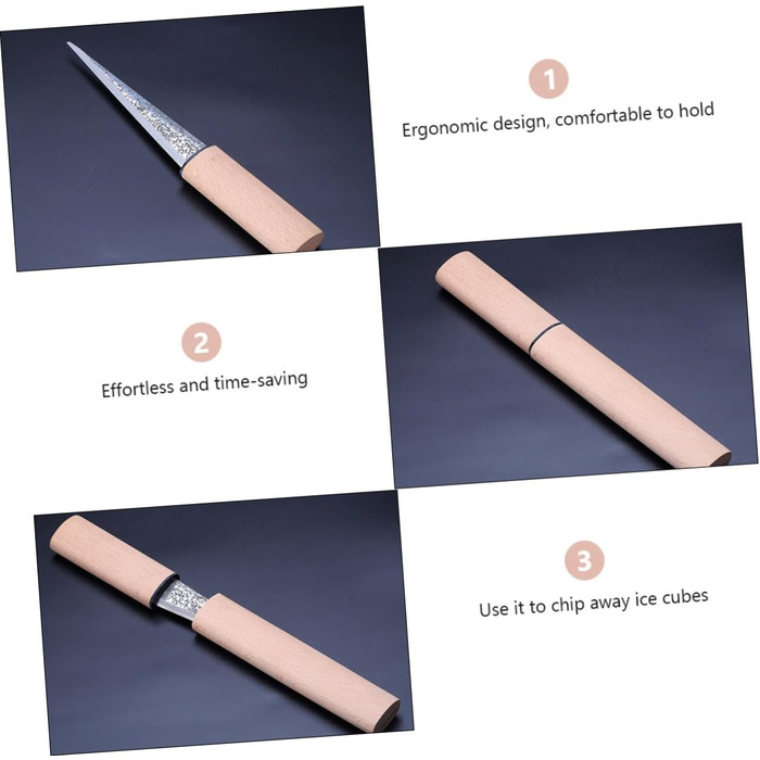 Skates, ice cubes, ice molds, wooden handle, beverage cooling, breaking ice blocks, pointed ice pick, ice chipper, ice pick with handle, ice selection, ice breaker, wooden, khaki