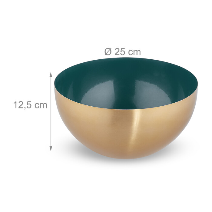 Relaxdays Stainless Steel Salad Bowl, Ø 25 cm
