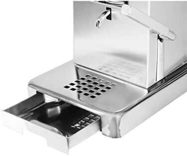 La Piccola Satinata Italian Espresso Machine for ESE Pads | Environmentally conscious and economical in consumption | For standard 44mm, Silver, KAVLP9111 La Piccola Satinata Stainless Steel
