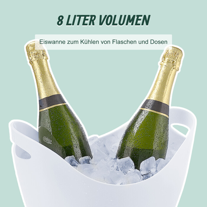 Relaxdays 8L White Champagne Cooler