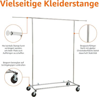 Amazon Basics Clothes Rack - Chrome