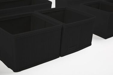 Large Drawer Organization System 12-Piece Set of White Boxes Storage Organizer Drawer Closet Organizer Storage Box Closet Organizer (Black, 3=28x28x10cm, 3=28x14x10cm, 6=14x14x10cm)