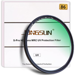 Фільтр UV JONGSUN 86mm S-Pro HD Nano MRC з багатошаровим покриттям B270 для захисту від ультрафіолету