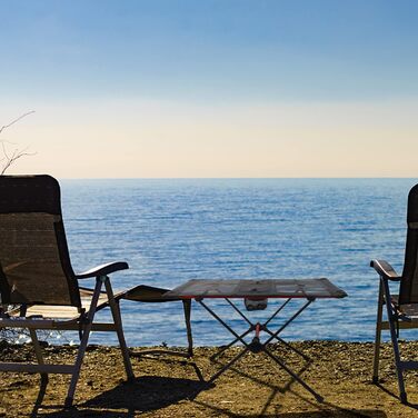 Складний кемпінговий стіл Tentock Ultraleicht з алюмінію - для пікніка, походів, подорожей та дому (чорний)