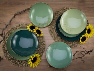 Набір посуду CreaTable Serie Nature Collection (16 предметів) з каменю, для миття в посудомийній машині та використання в мікрохвильовій печі, преміум-якість