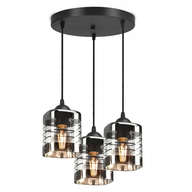Підвісна лампа Luxolar Light Factory: скло та алюміній, 3 точки освітлення, цоколь E27