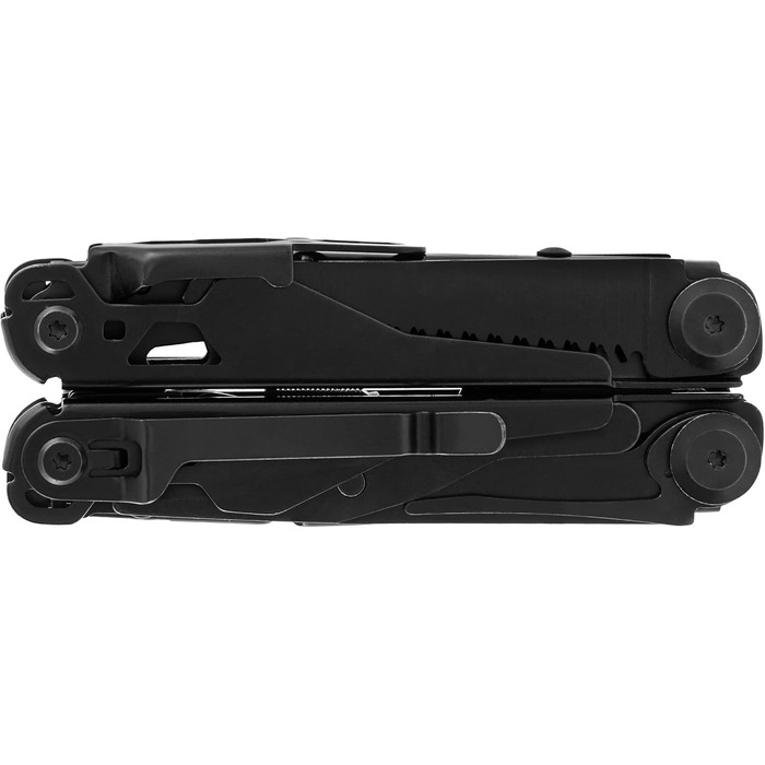 Багатофункціональний інструмент Solid Black 16-в-1: ніж для виживання, мультитул для туризму, кемпінгу та подарунок для чоловіків. Виготовлений з нержавіючої сталі, з бітами.