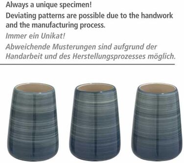 Дозатор для мила WENKO Pottery Petrol - керамічний, 0.36 л, 17.5 x 8 x 8 см