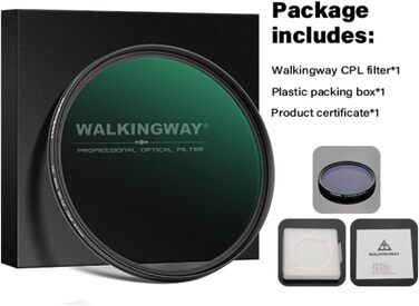 Поляризаційний фільтр Zirkular Polarisationsfilter 67mm Walking Way MC CPL - для зменшення відблисків та покращення контрасту