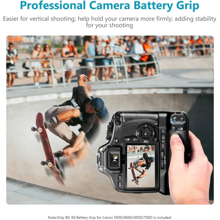 Замінний акумуляторний хват Neewer BG-E8 для Canon EOS 550D, 600D, 650D, 700D, Rebel T2i, T3i, T4i, T5i (SLR Digital Camera)
