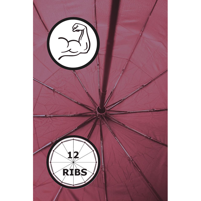 Чоловічий парасолька COLLAR AND CUFFS London 80KPH з автоматичним відкриванням, 12 спиць, блакитний (бордовий), з вентиляційним покриттям, вітростійка, з підсиленим скловолокном