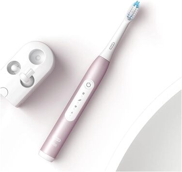 Звукова зубна щітка Oral-B Pulsonic Slim Luxe 4500: Чорна/Рожеве Золото, 3 режими чищення, 2 насадки, кейс для подорожей