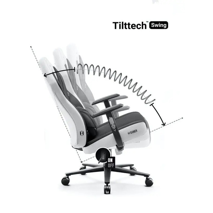 Ігрове крісло Diablo Chairs X-Gamer 2.0, тканина, чорне