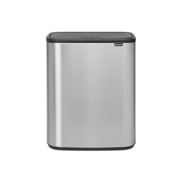 Відро для сміття Brabantia біле, 60 літрів, нержавіюча сталь з покриттям проти відбитків пальців