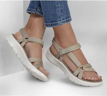 Сандалі жіночі Skechers Go Walk Flex Taupe текстильні 41 EU