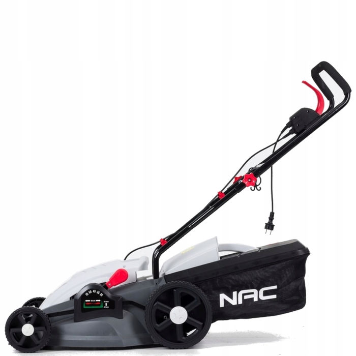 Електрична газонокосарка NAC 1800 Вт, 42 см, з кошиком 50 л та регулюванням висоти