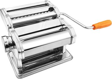 Ghazpmuk Manual Pasta Machine, Noodle Machine with 6 Adjustable Thicknesses for Pasta, Pasta Maker with 2 Widths, Pastamaschine, Pastamaker Stainless Steel, for Tagliatelle, Spaghetti, Lasagna, Ravioli