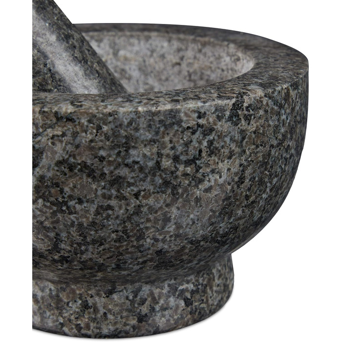 Набір для приготування спецій Relaxdays: гранітний ступка з толуштою, Ø 13 см, 250 мл, сірий