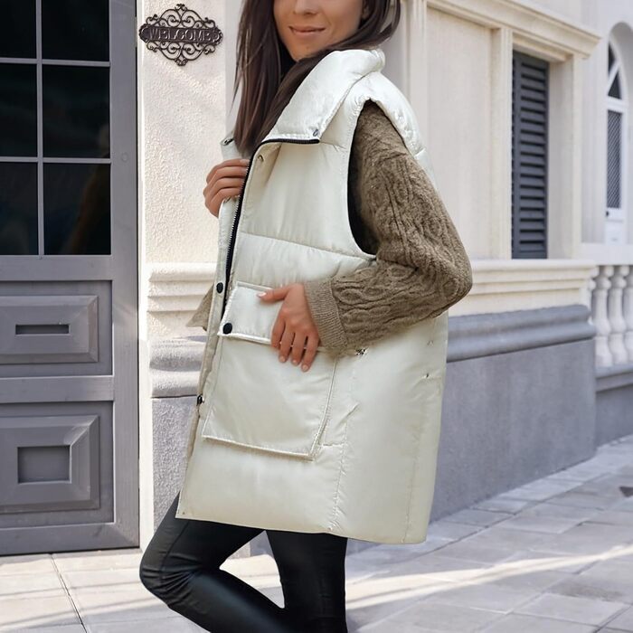 Жіноча софтшеллова жилетка з капюшоном, без рукавів, водонепроникна, вітронепроникна, спортивна жилетка з кишенями для їзди верхи, бігу, походів, зимової куртки, теплої перехідної жилетки, степленої жилетки. Розмір XXL, білий колір (білий-a)