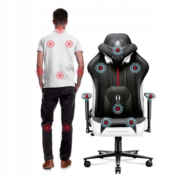 Ігрове крісло Diablo Chairs X-Player 2.0, тканина, чорно-сіре