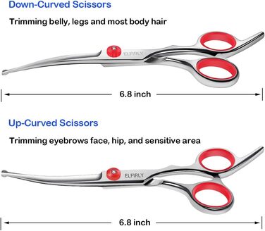Набір професійних інструментів для грумінгу собак: ножиці з нержавіючої сталі, ножиці для витончення, ножиці з округлими кінцями, тример для шерсті, набір для грумінгу тварин з тримером для нігтів для собак і котів, червоний
