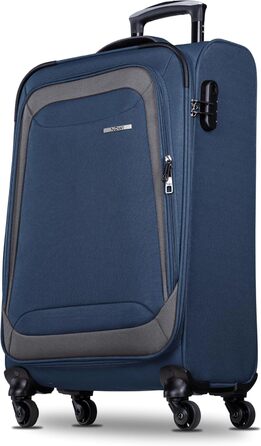 Тролей-валіза NOWI Korfu Weichschalen L, 50L, блакитна – зручний та легкий багаж для подорожей