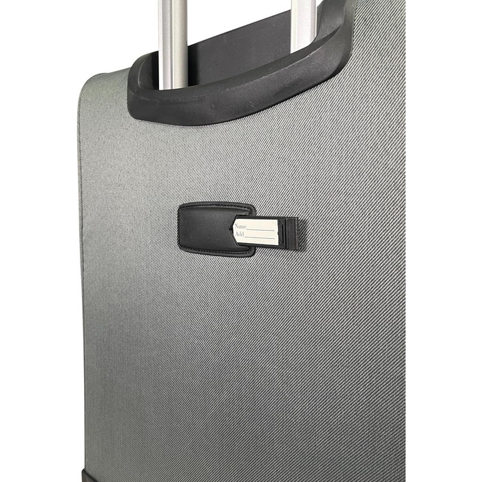 Чемодан-роликовий тканинний для подорожей, розширюваний, з подвійними колесами (M/L/XL/XXL або набір 4 шт.), м'який багаж (фіолетовий, ручна поклажа (55 см)), набір 3 шт. (сірий)