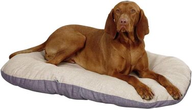 Лежанка для собак Kerbl Loneta, 82x57 см, бежево-сіра, для середніх та великих порід
