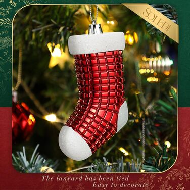 Набір ялинкових прикрас SOLEDI® 128 шт. Преміум якість, червоно-білі пластикові кулі з зіркою та верхівкою - міцний та безпечний набір з петельками. Ялинкові кулі різних кольорів, багаторазовий декор для Різдва.